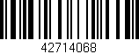 Código de barras (EAN, GTIN, SKU, ISBN): '42714068'