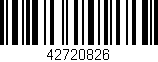 Código de barras (EAN, GTIN, SKU, ISBN): '42720826'