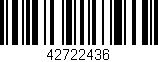 Código de barras (EAN, GTIN, SKU, ISBN): '42722436'