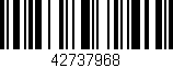 Código de barras (EAN, GTIN, SKU, ISBN): '42737968'