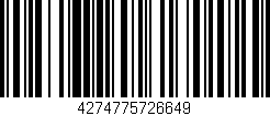 Código de barras (EAN, GTIN, SKU, ISBN): '4274775726649'
