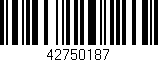 Código de barras (EAN, GTIN, SKU, ISBN): '42750187'
