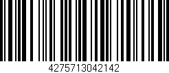 Código de barras (EAN, GTIN, SKU, ISBN): '4275713042142'