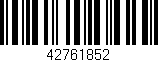 Código de barras (EAN, GTIN, SKU, ISBN): '42761852'