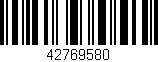 Código de barras (EAN, GTIN, SKU, ISBN): '42769580'