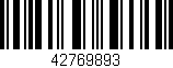 Código de barras (EAN, GTIN, SKU, ISBN): '42769893'