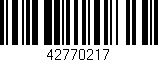 Código de barras (EAN, GTIN, SKU, ISBN): '42770217'