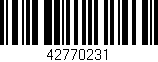 Código de barras (EAN, GTIN, SKU, ISBN): '42770231'