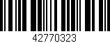 Código de barras (EAN, GTIN, SKU, ISBN): '42770323'