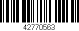 Código de barras (EAN, GTIN, SKU, ISBN): '42770563'