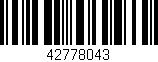 Código de barras (EAN, GTIN, SKU, ISBN): '42778043'