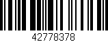 Código de barras (EAN, GTIN, SKU, ISBN): '42778378'