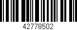 Código de barras (EAN, GTIN, SKU, ISBN): '42778502'