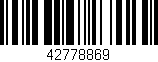 Código de barras (EAN, GTIN, SKU, ISBN): '42778869'