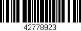 Código de barras (EAN, GTIN, SKU, ISBN): '42778923'