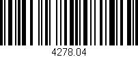 Código de barras (EAN, GTIN, SKU, ISBN): '4278.04'