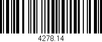 Código de barras (EAN, GTIN, SKU, ISBN): '4278.14'
