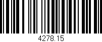 Código de barras (EAN, GTIN, SKU, ISBN): '4278.15'