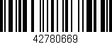 Código de barras (EAN, GTIN, SKU, ISBN): '42780669'