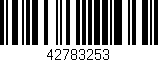 Código de barras (EAN, GTIN, SKU, ISBN): '42783253'