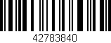 Código de barras (EAN, GTIN, SKU, ISBN): '42783840'