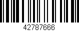 Código de barras (EAN, GTIN, SKU, ISBN): '42787666'