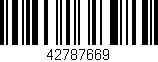 Código de barras (EAN, GTIN, SKU, ISBN): '42787669'
