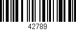 Código de barras (EAN, GTIN, SKU, ISBN): '42789'