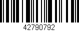 Código de barras (EAN, GTIN, SKU, ISBN): '42790792'
