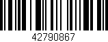 Código de barras (EAN, GTIN, SKU, ISBN): '42790867'