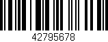 Código de barras (EAN, GTIN, SKU, ISBN): '42795678'