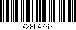 Código de barras (EAN, GTIN, SKU, ISBN): '42804762'