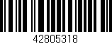 Código de barras (EAN, GTIN, SKU, ISBN): '42805318'