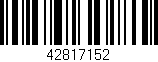 Código de barras (EAN, GTIN, SKU, ISBN): '42817152'