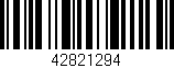 Código de barras (EAN, GTIN, SKU, ISBN): '42821294'