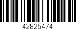 Código de barras (EAN, GTIN, SKU, ISBN): '42825474'