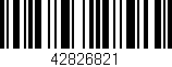 Código de barras (EAN, GTIN, SKU, ISBN): '42826821'