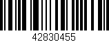 Código de barras (EAN, GTIN, SKU, ISBN): '42830455'