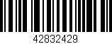 Código de barras (EAN, GTIN, SKU, ISBN): '42832429'