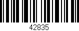 Código de barras (EAN, GTIN, SKU, ISBN): '42835'
