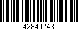 Código de barras (EAN, GTIN, SKU, ISBN): '42840243'