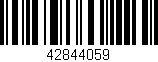 Código de barras (EAN, GTIN, SKU, ISBN): '42844059'