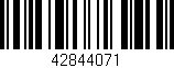 Código de barras (EAN, GTIN, SKU, ISBN): '42844071'