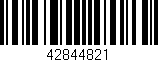 Código de barras (EAN, GTIN, SKU, ISBN): '42844821'