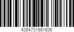 Código de barras (EAN, GTIN, SKU, ISBN): '4284731891830'