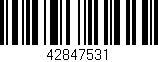 Código de barras (EAN, GTIN, SKU, ISBN): '42847531'
