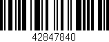 Código de barras (EAN, GTIN, SKU, ISBN): '42847840'