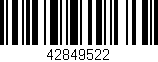 Código de barras (EAN, GTIN, SKU, ISBN): '42849522'