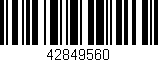 Código de barras (EAN, GTIN, SKU, ISBN): '42849560'