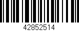 Código de barras (EAN, GTIN, SKU, ISBN): '42852514'